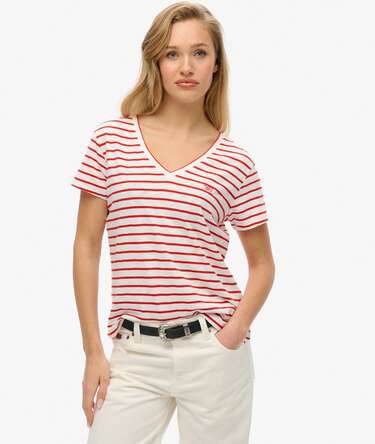 T-shirt con scollo a V