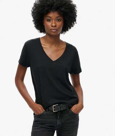 T-shirt con scollo a V